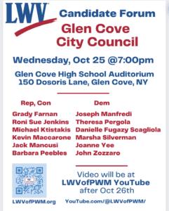 Flyer for City Council Candidate forum on 25Oct23